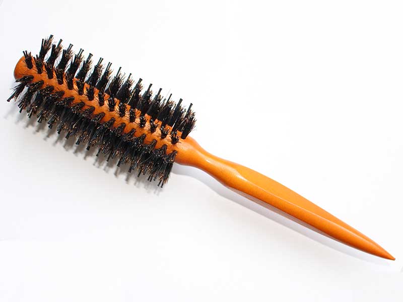 Round Boar Hairbrush Pin Tail Handle B44